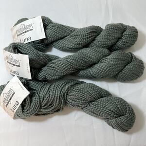Cascade Yarns Luna 100% Peruvian Cotton - 3 Skeins Lot Bundle Green